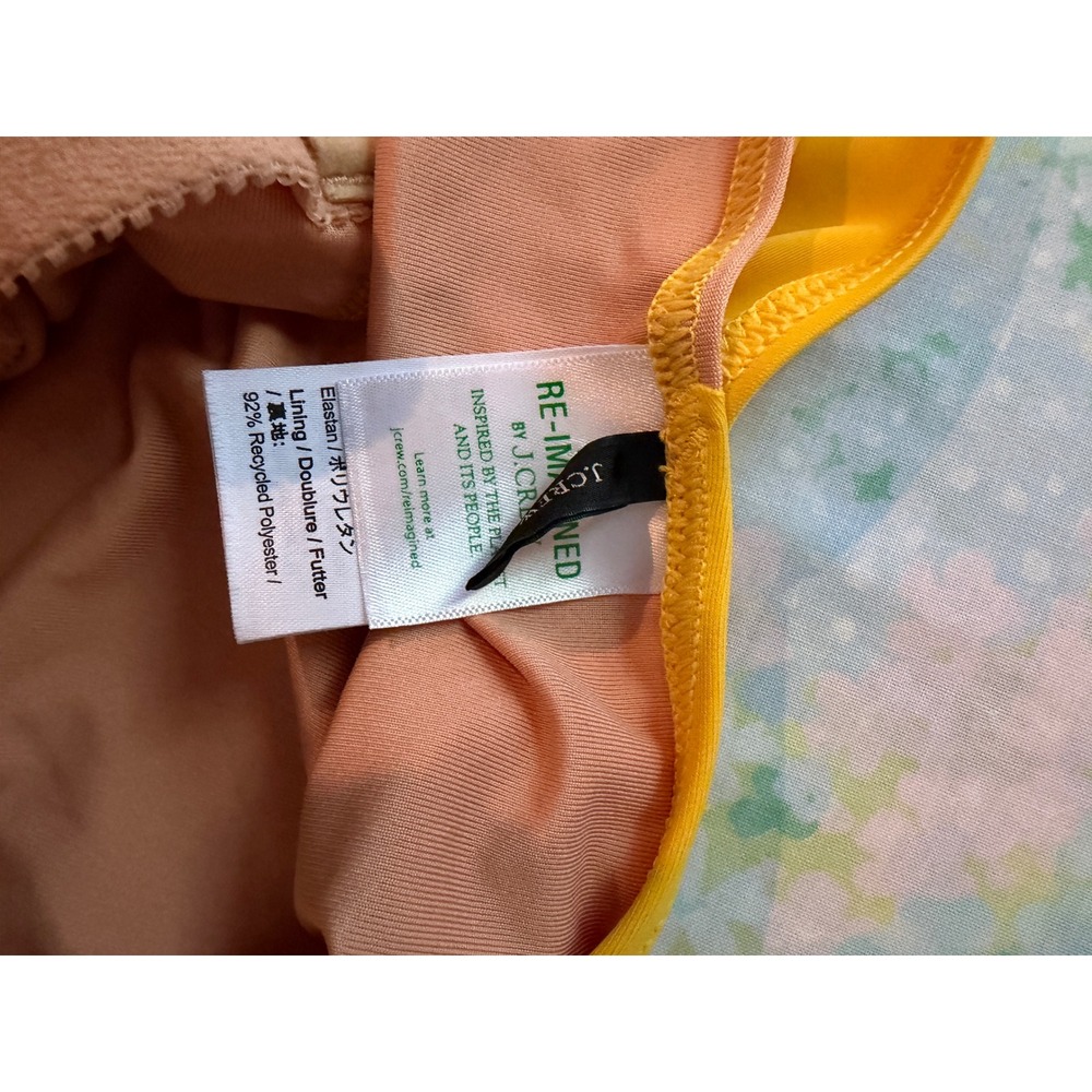 J.Crew | One-Shoulder Ruched One Piece Swimsuit Plus Size 20 Yellow BC108 - Picture 7 of 10